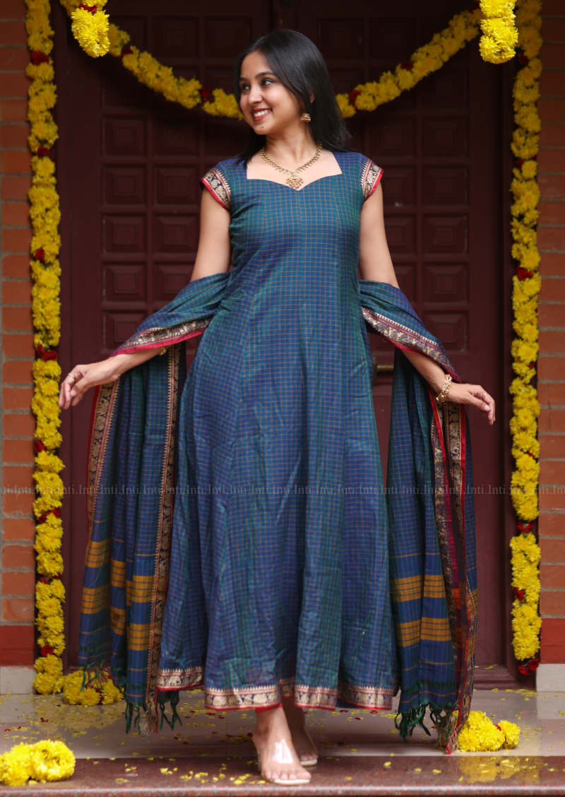 Peacock Luster Anarkali