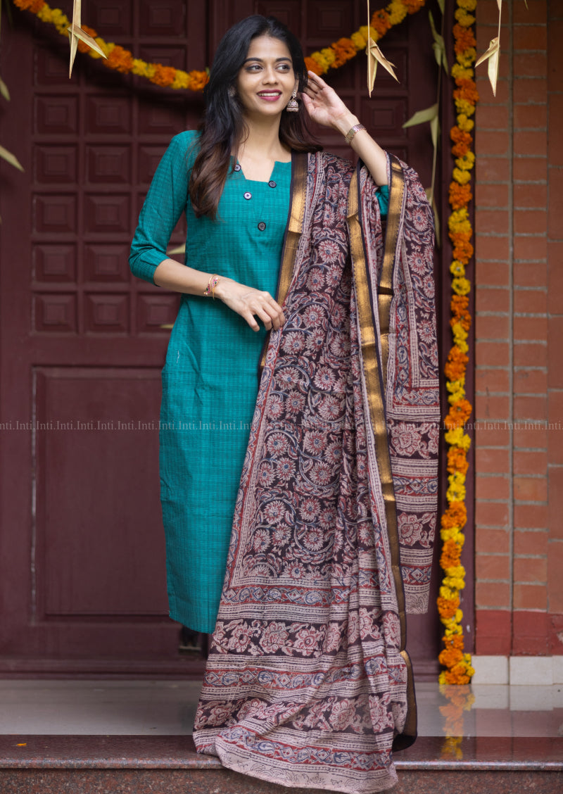 Pearly Lunar Top & Dupatta Set
