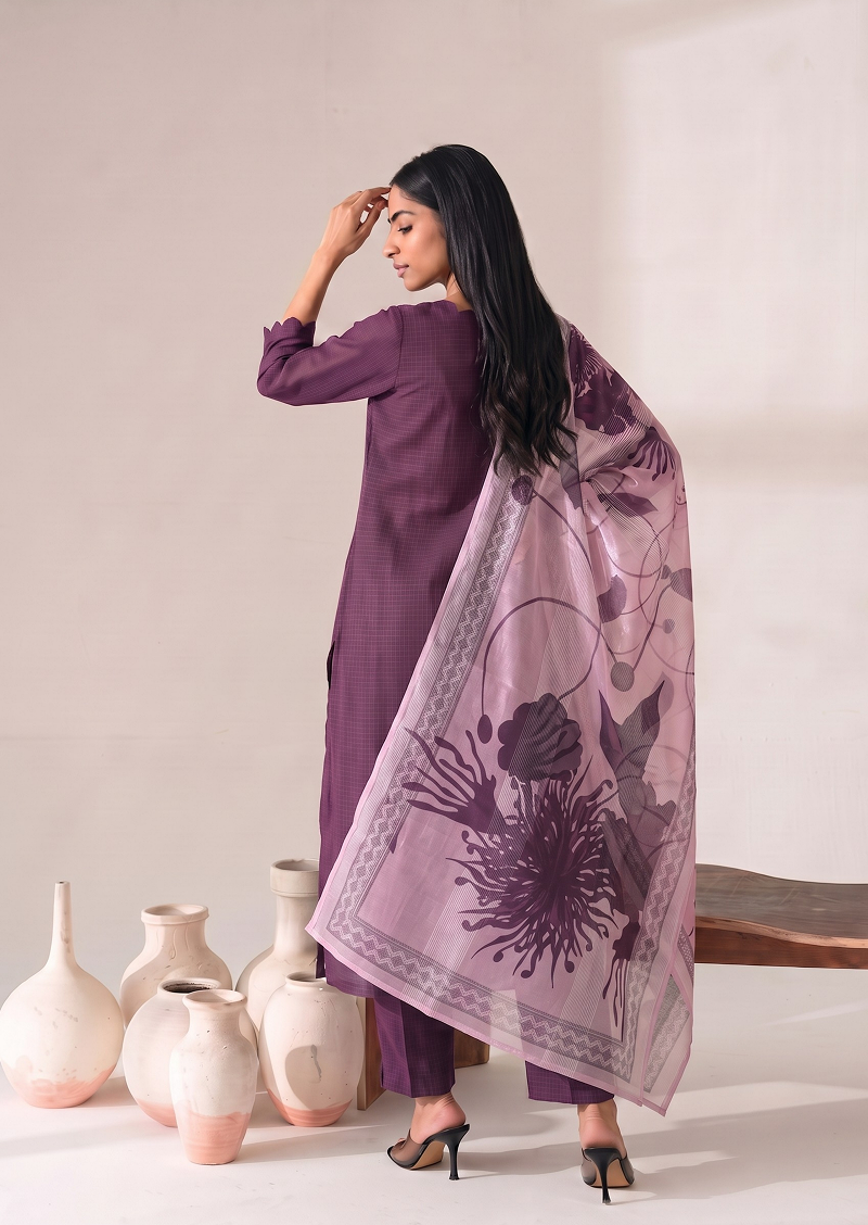 Plumtide Top & Dupatta Set