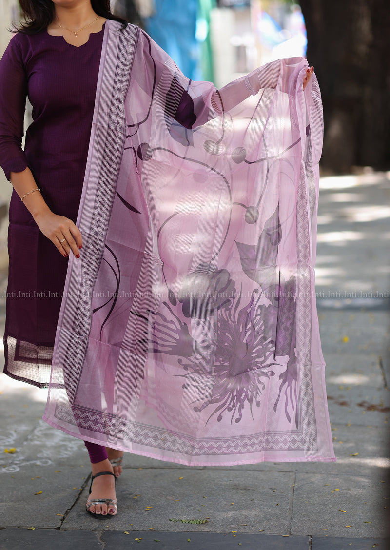 Plumtide Top & Dupatta Set