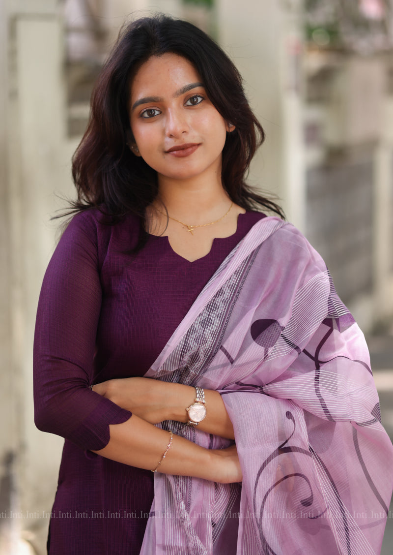 Plumtide Top & Dupatta Set