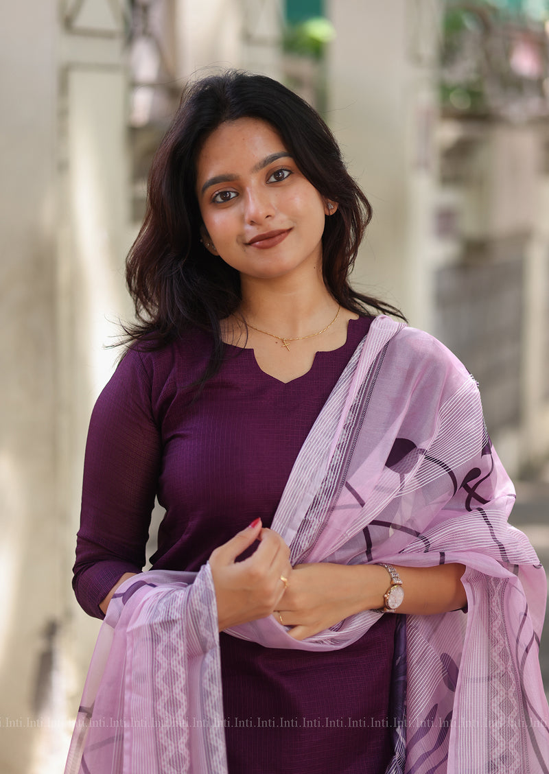 Plumtide Top & Dupatta Set