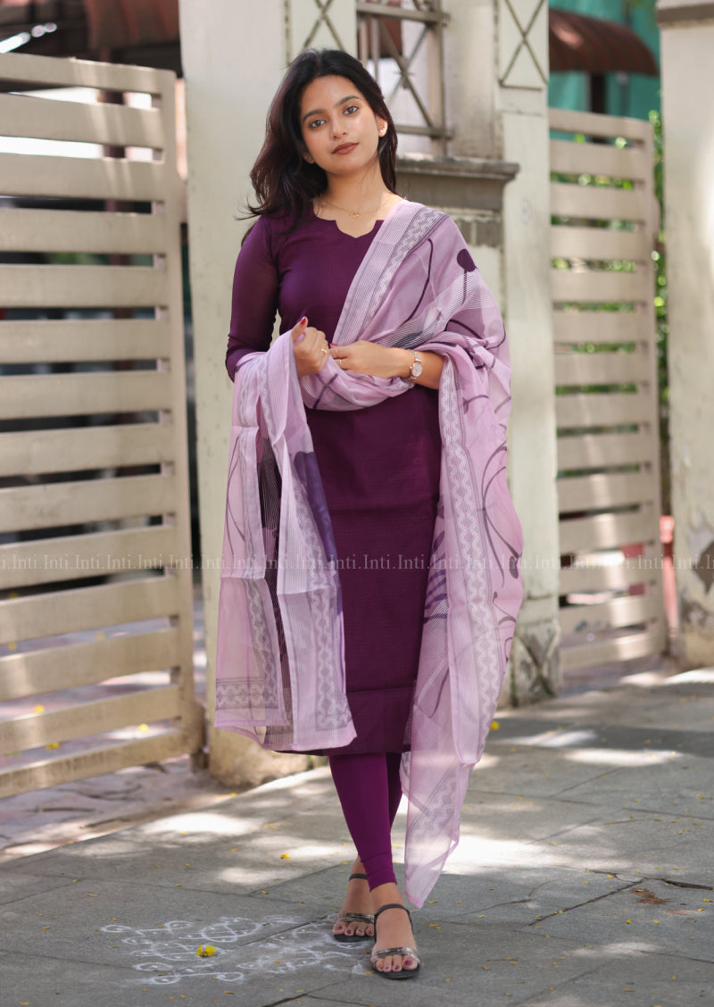 Plumtide Top & Dupatta Set