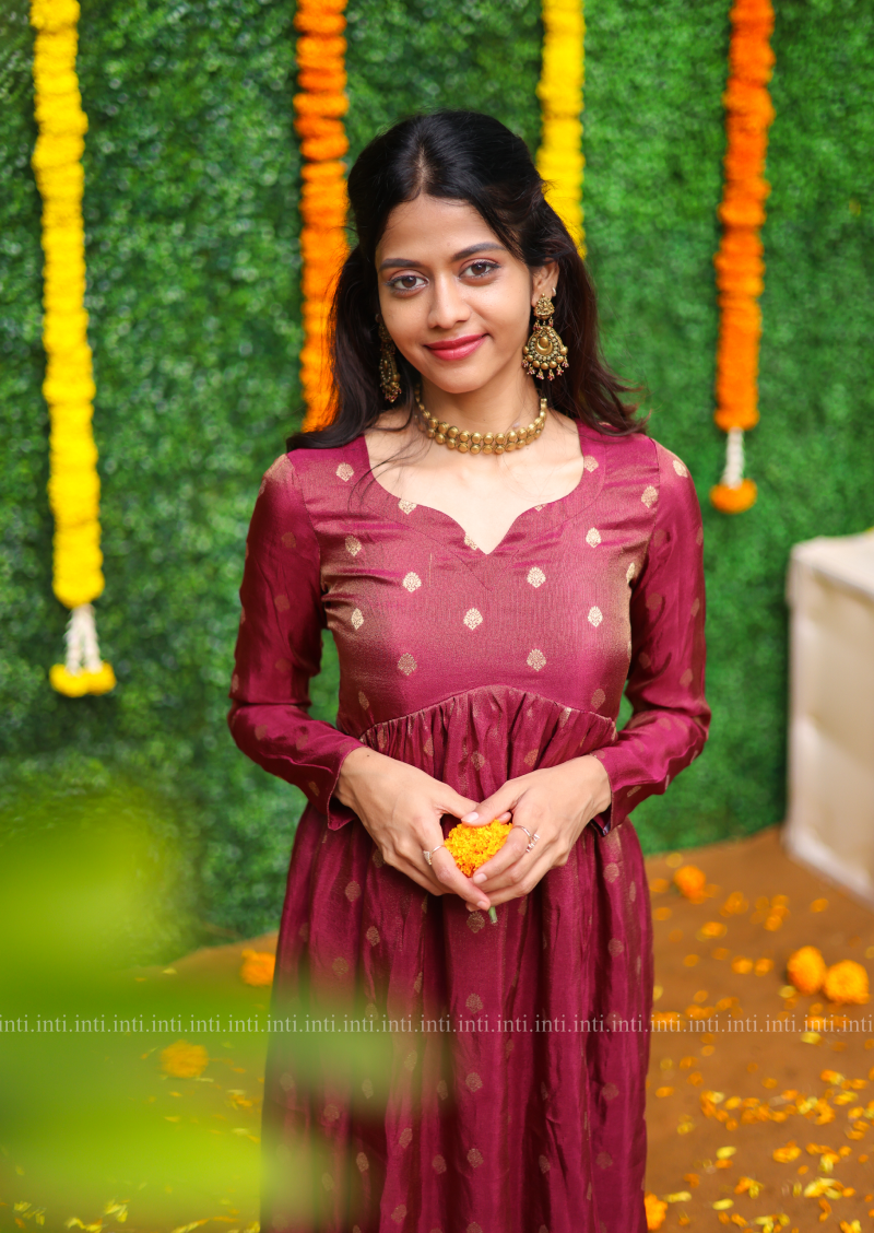 Red Cherry Aline Kurti