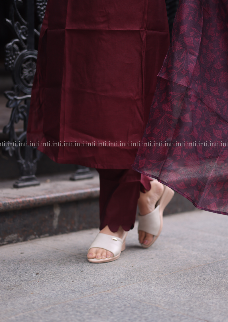 Maroon Garden Delight Salwar Set