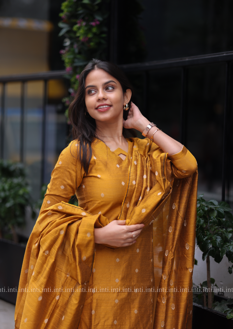 Golden Glow Salwar Suit