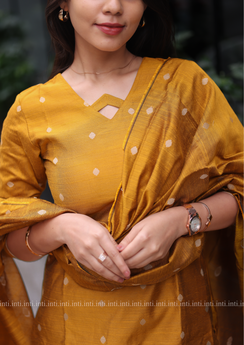 Golden Glow Salwar Suit