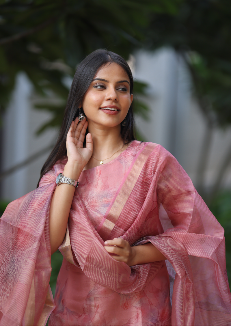 Roselle bliss Top & Dupatta Set
