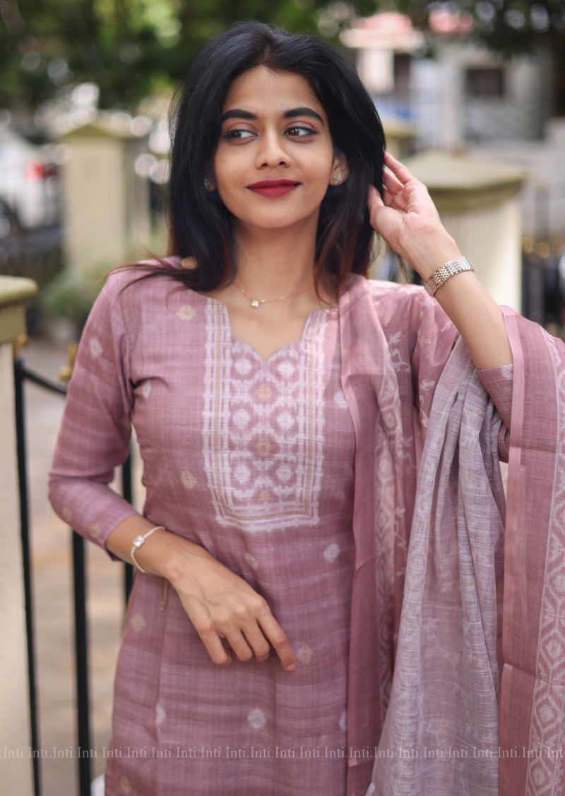 Rosewood Loom Top & Dupatta Set