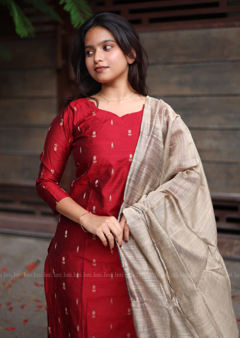 Ruby Carmine Salwar Suit