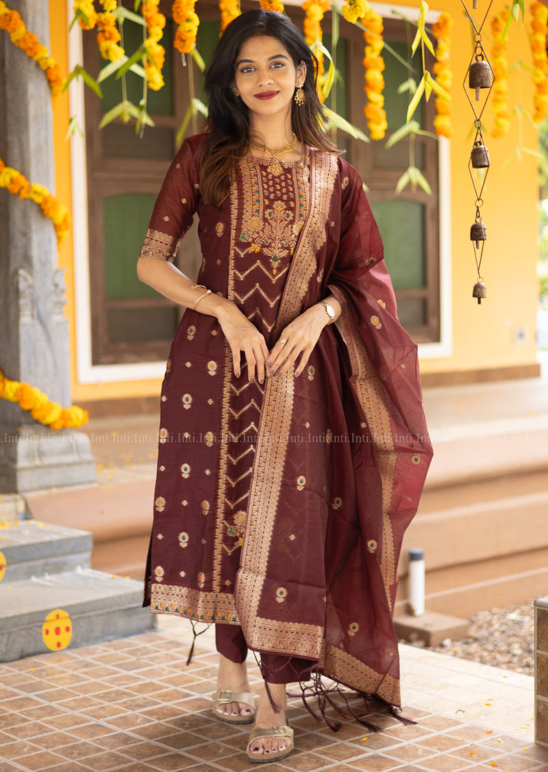 Ruby Wine Salwar Suit