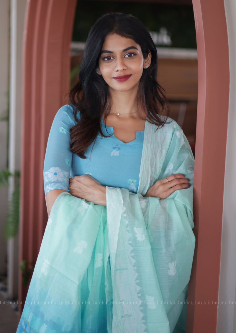 Sky Serenade Top & Dupatta Set