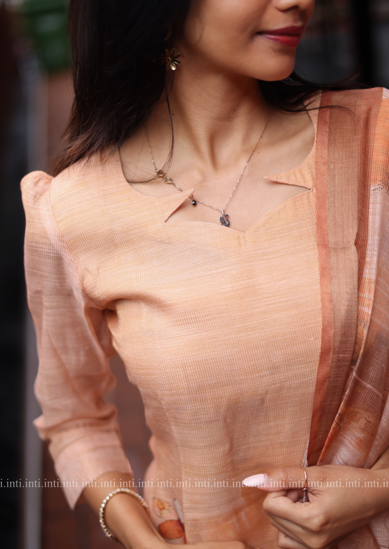 Sunlit Petals Top & Dupatta Set