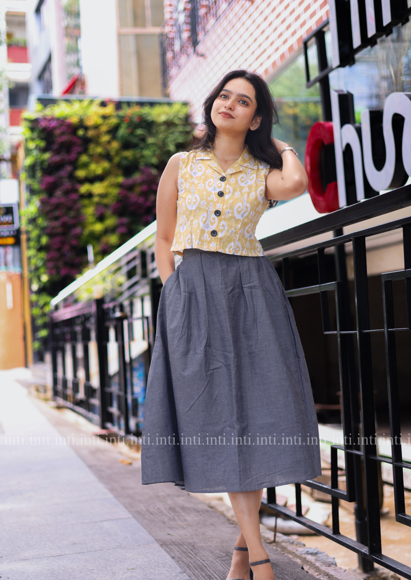 Sunny Greyscale Crop Top ONLY