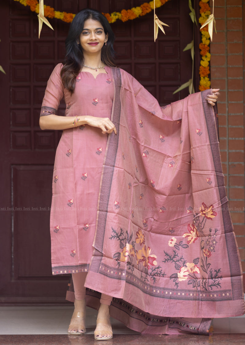 Sunset Glow Top & Dupatta Set