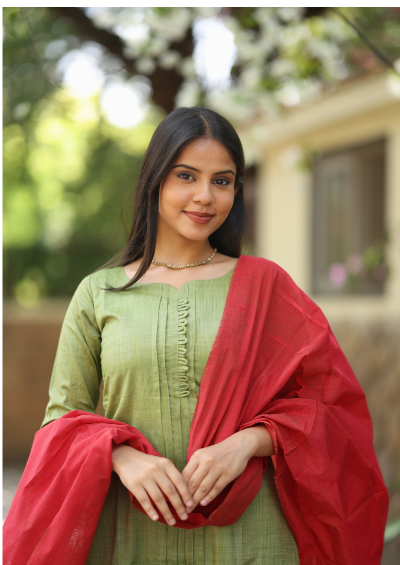 Veda Vine Top & Dupatta Set