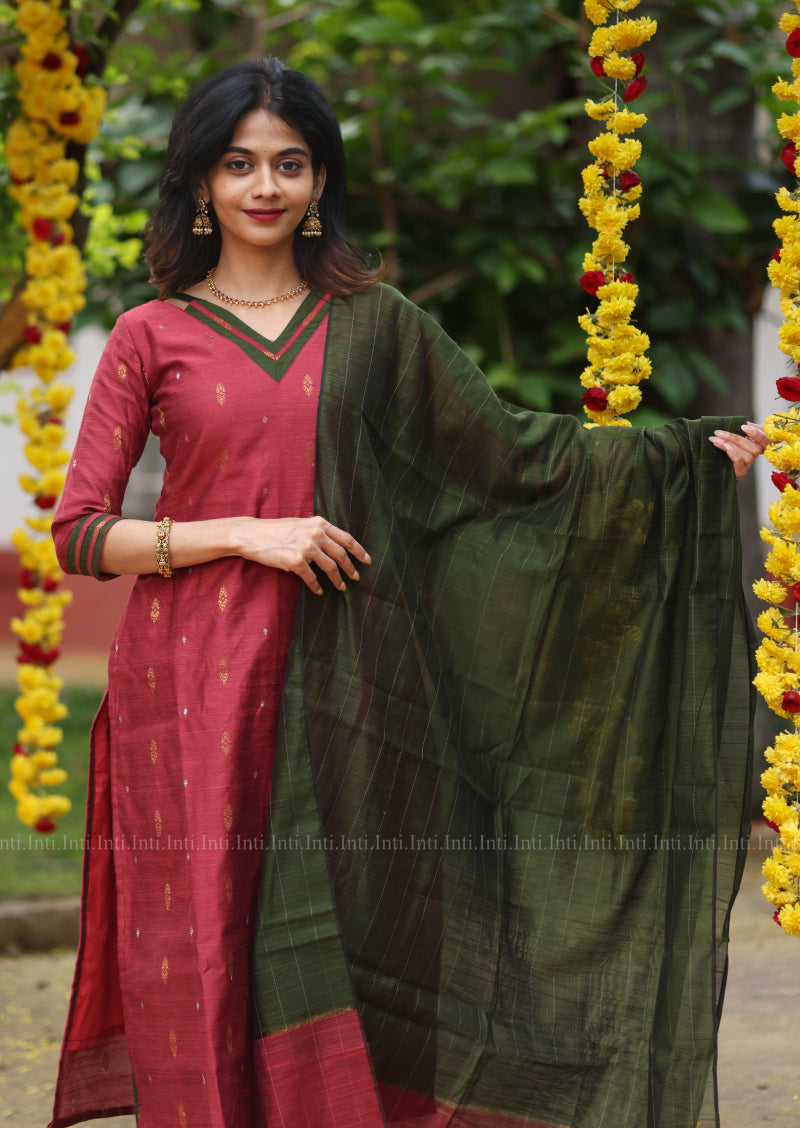 Vermilion Craft Salwar Suit