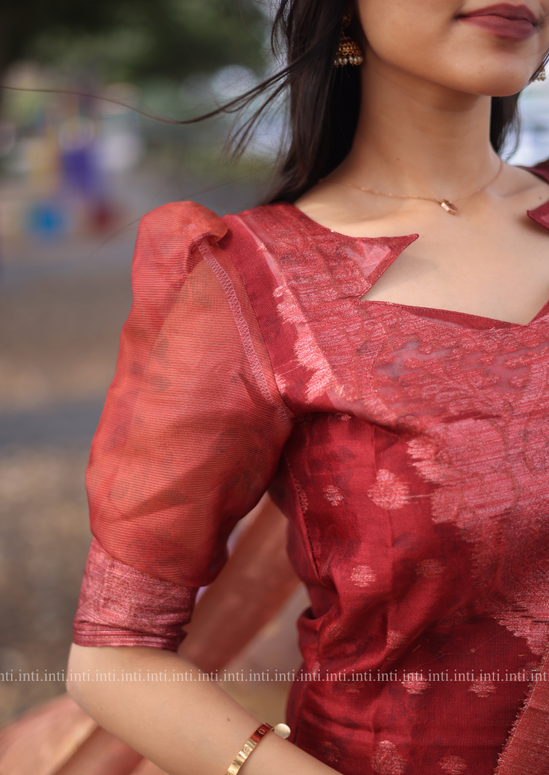 Ruby Blaze Top & Dupatta Set
