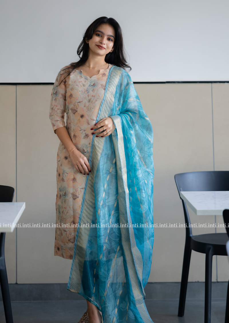 Sky Garden Top & Dupatta Set