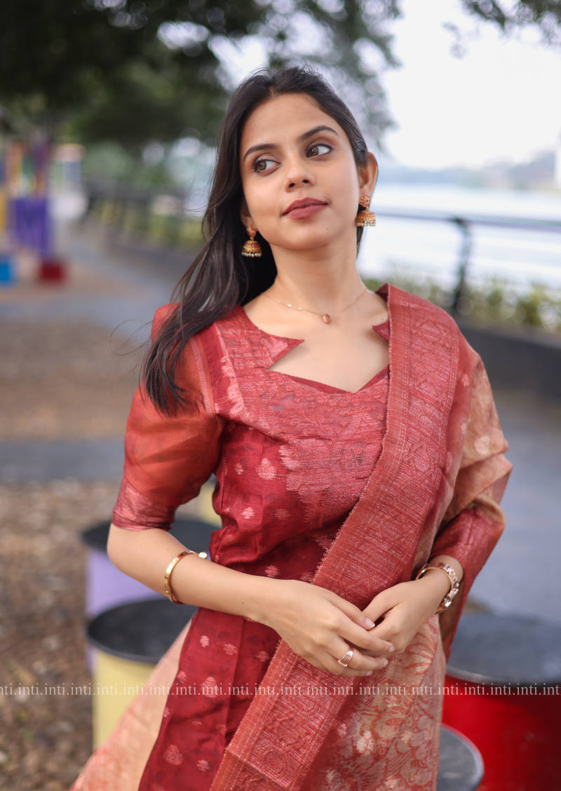 Ruby Blaze Top & Dupatta Set