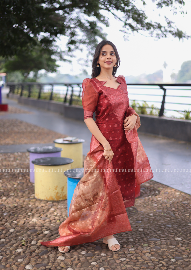 Ruby Blaze Top & Dupatta Set