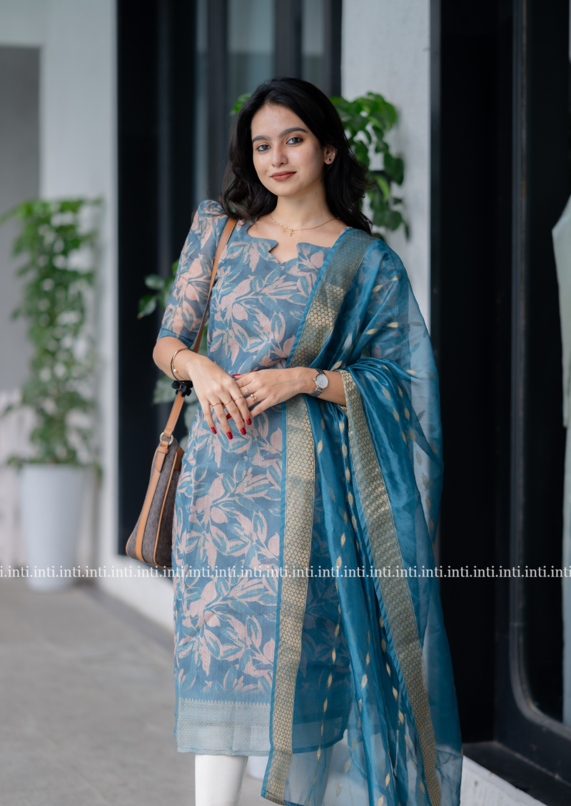Celeste Fern Top & Dupatta Set