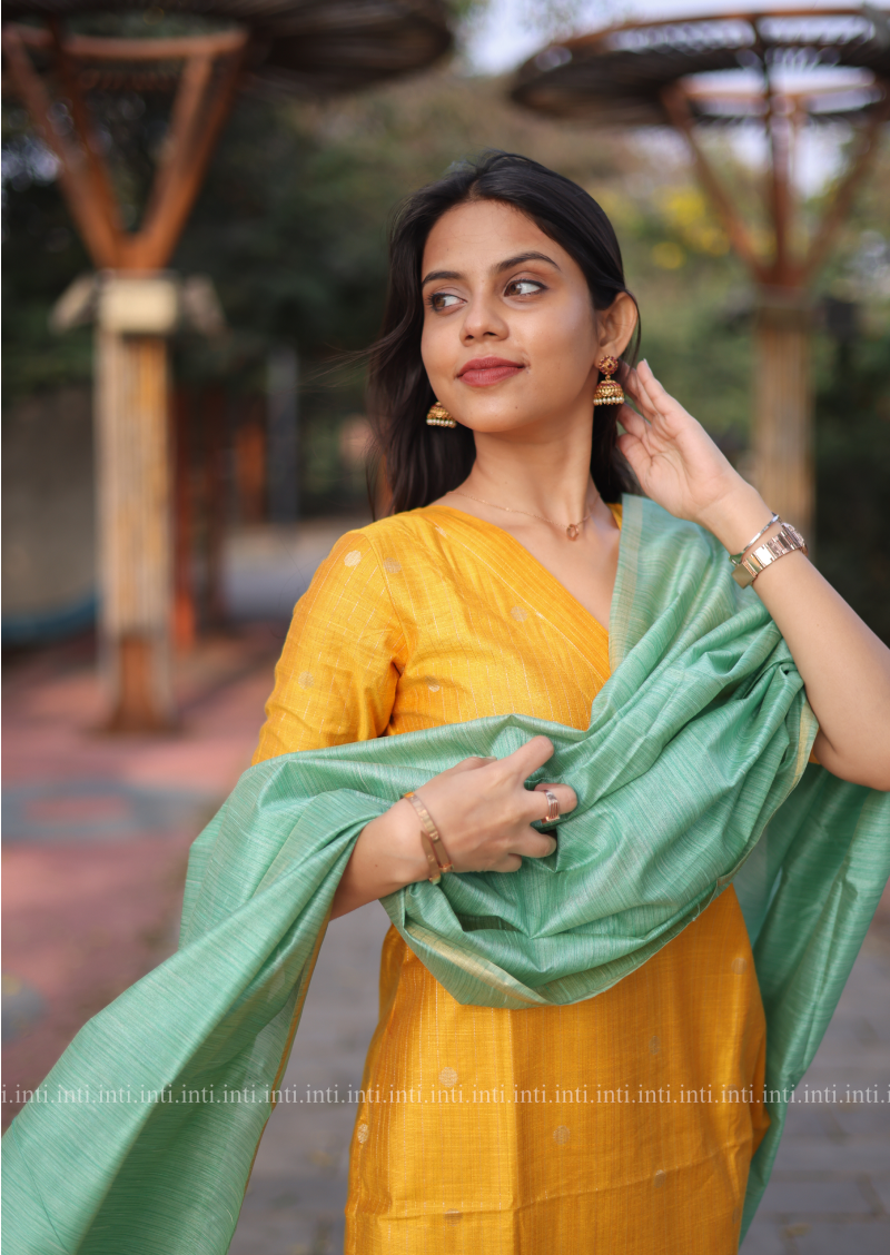Yellow Delight Top & Dupatta Set