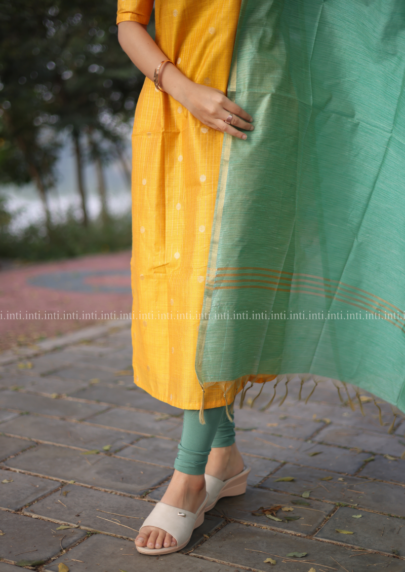 Yellow Delight Top & Dupatta Set