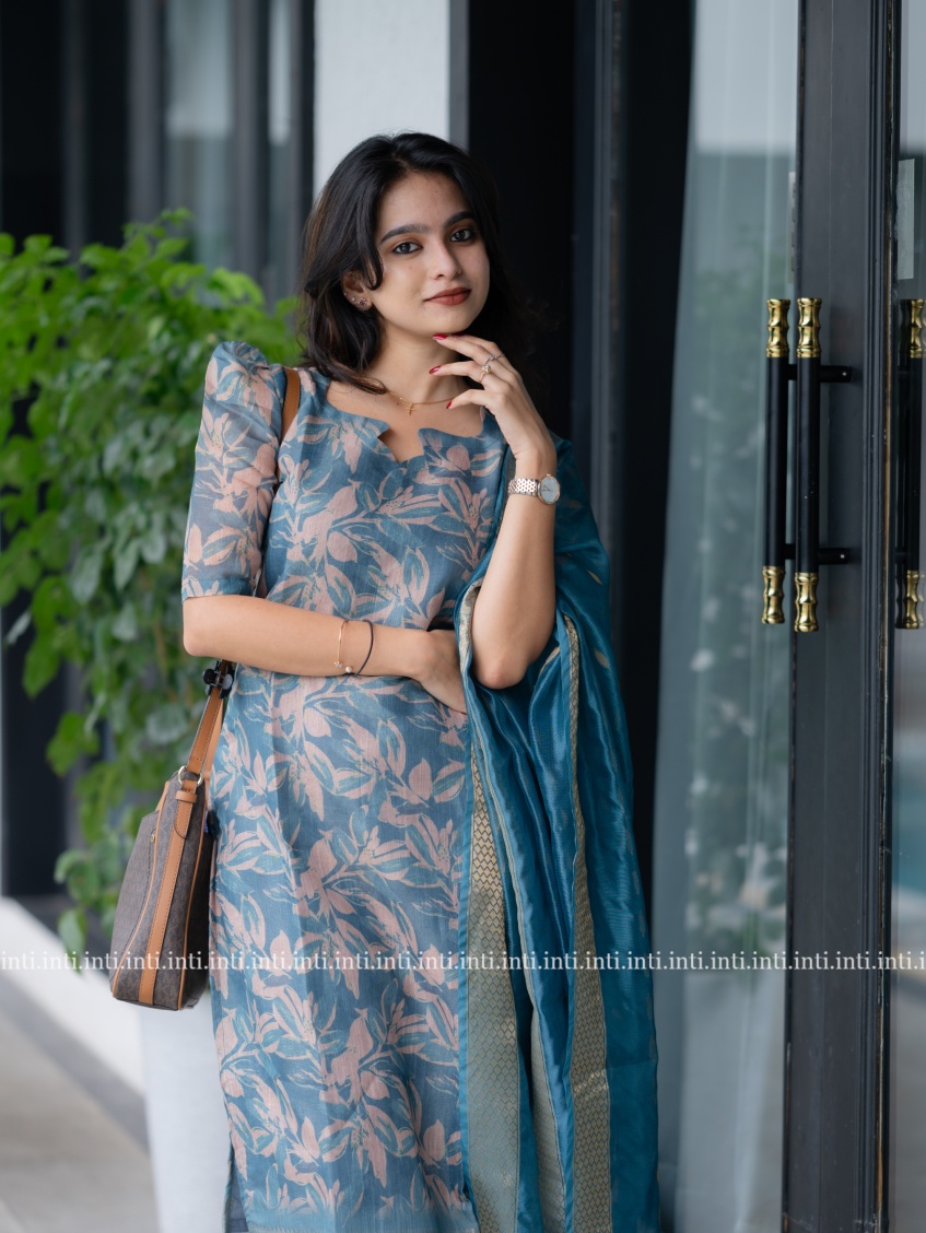 Celeste Fern Top & Dupatta Set