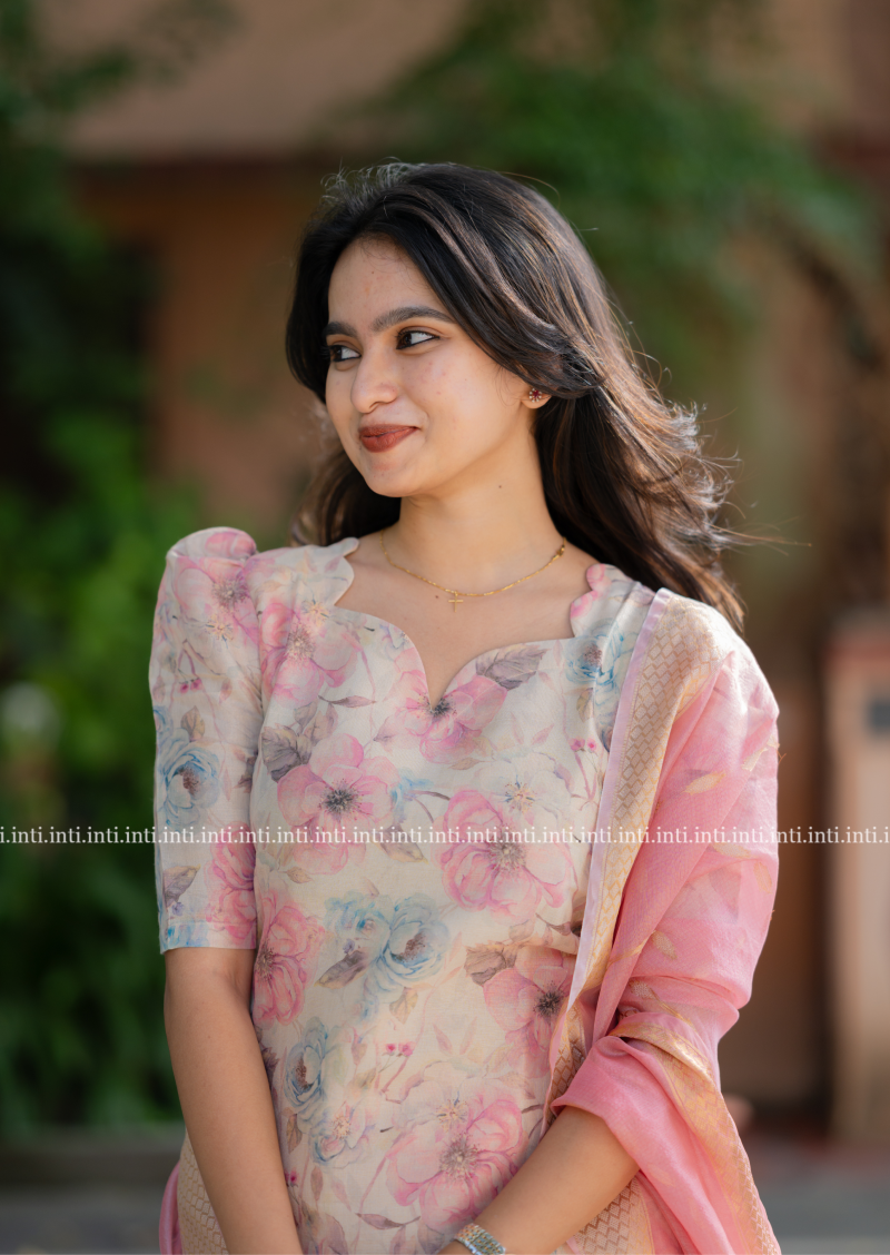 Blueberry Blush Top & Dupatta Set