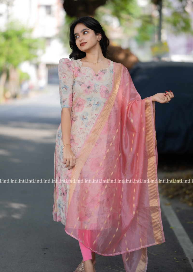 Blueberry Blush Top & Dupatta Set