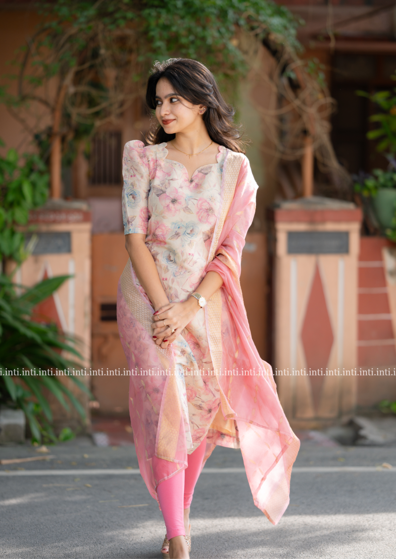 Blueberry Blush Top & Dupatta Set
