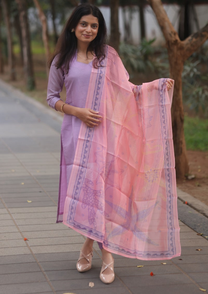 Dreamy Blush Top & Dupatta Set