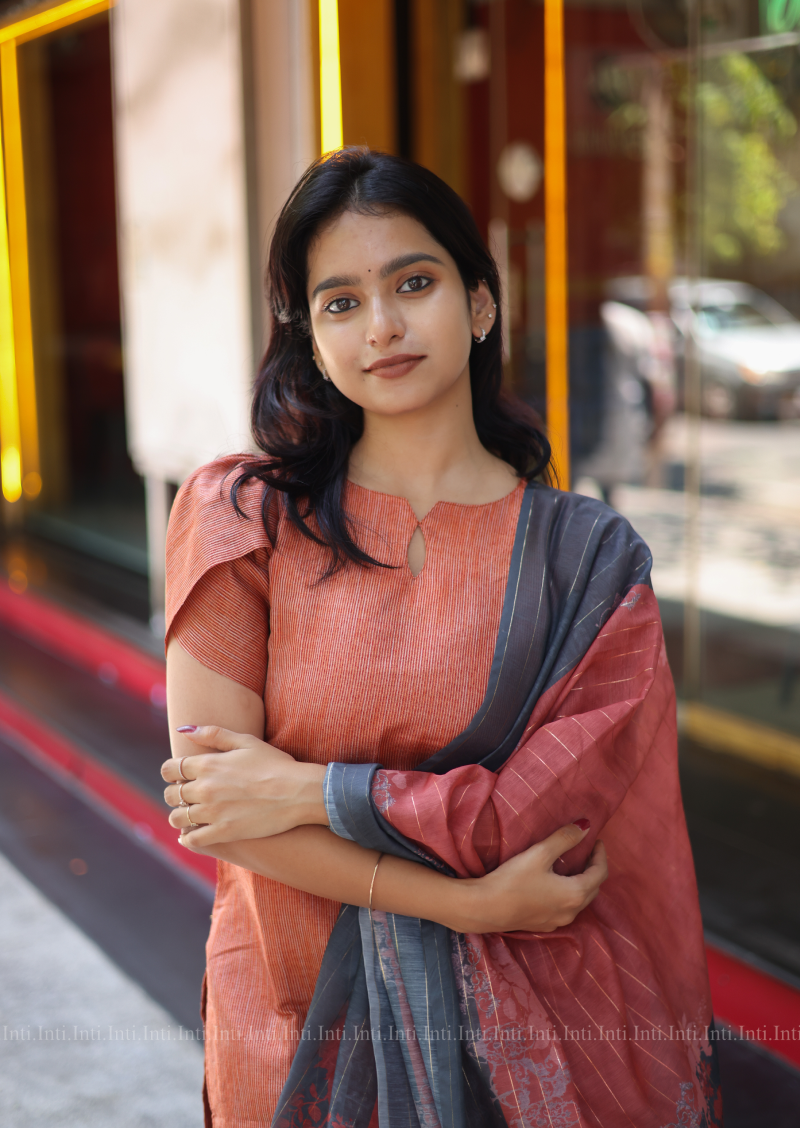 Fawn Cloud Top & Dupatta Set
