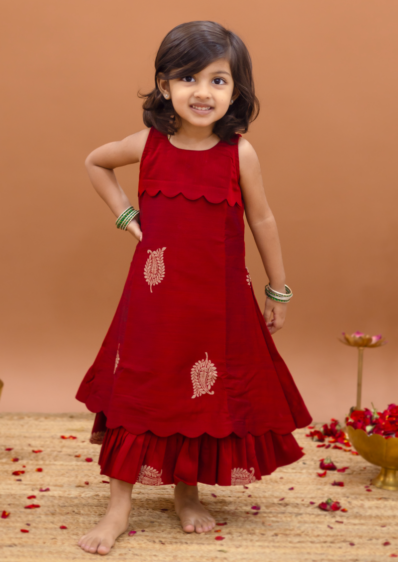 Ruby Ruffle Kids Frock