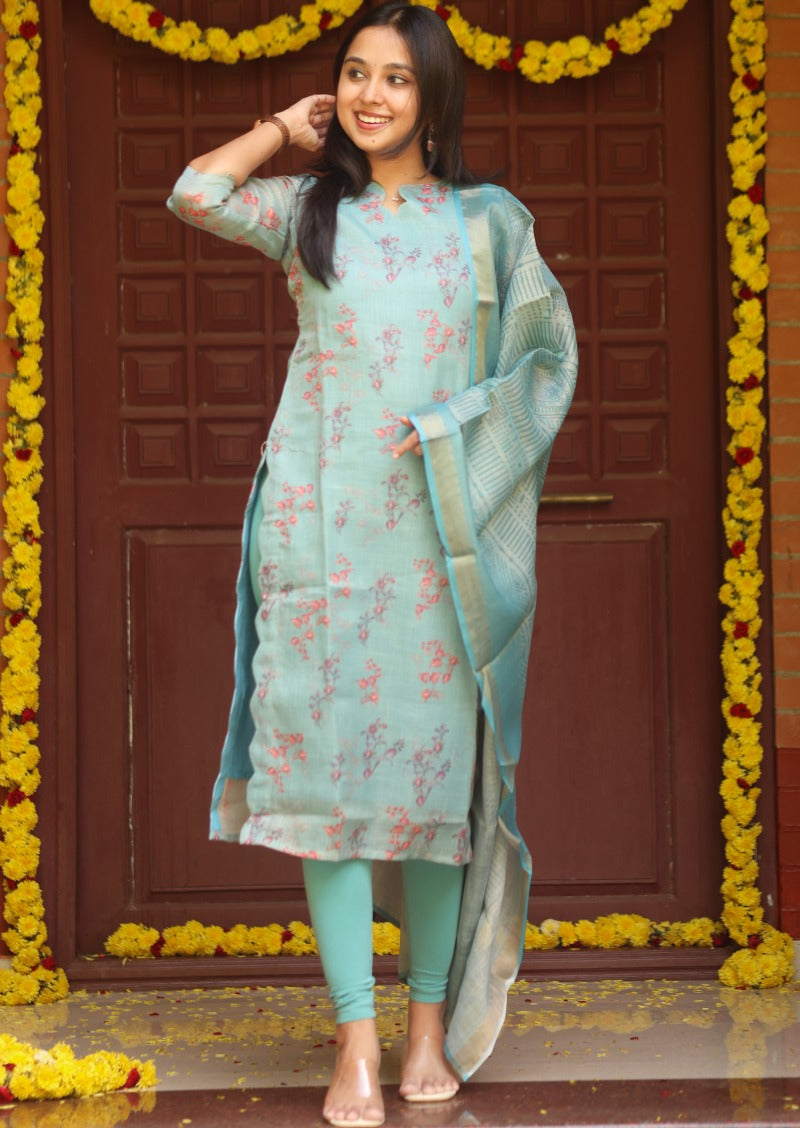 Novi Creek Top & Dupatta Set
