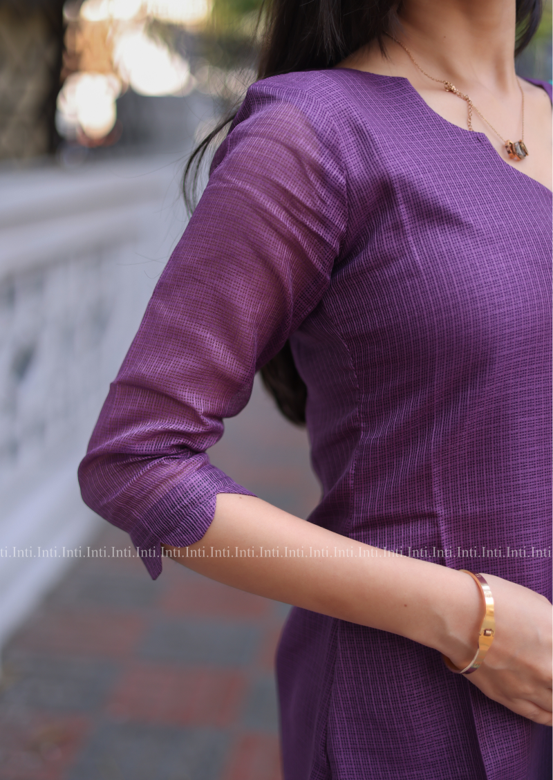 Purple Grace Top And Dupatta Set