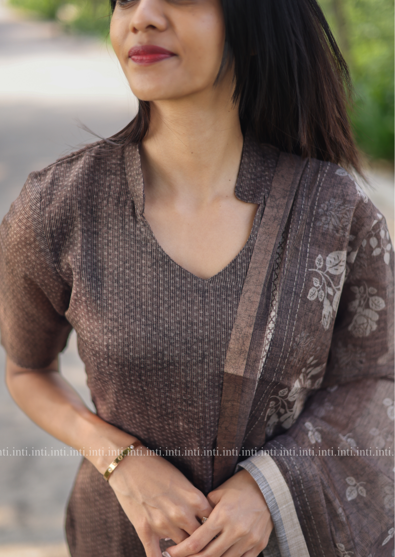 Cocoa Chic Top and Dupatta Set