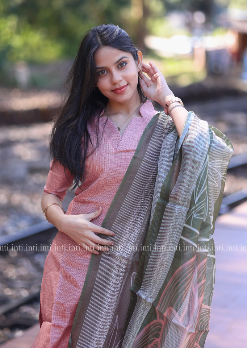 Pastel Harmony Top And Dupatta Set