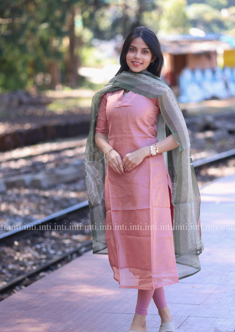 Pastel Harmony Top And Dupatta Set
