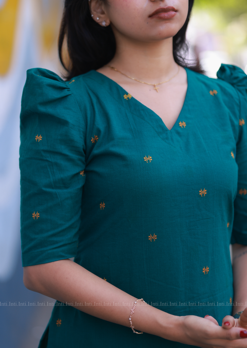 Deep Teal Whimsy Top and Pant Set