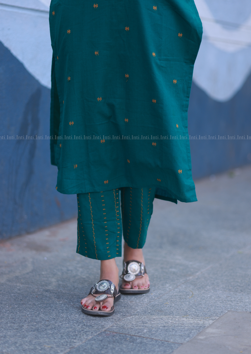 Deep Teal Whimsy Top and Pant Set