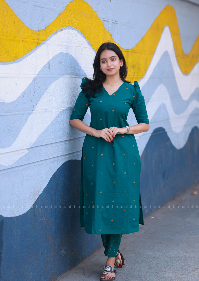 Deep Teal Whimsy Top and Pant Set