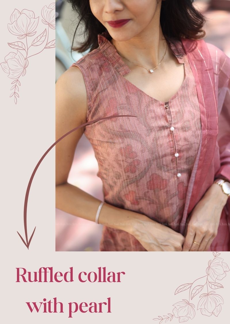 Rustine Ruffle Top & Dupatta Set