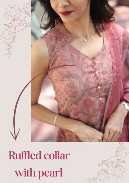 Rustine Ruffle Top & Dupatta Set