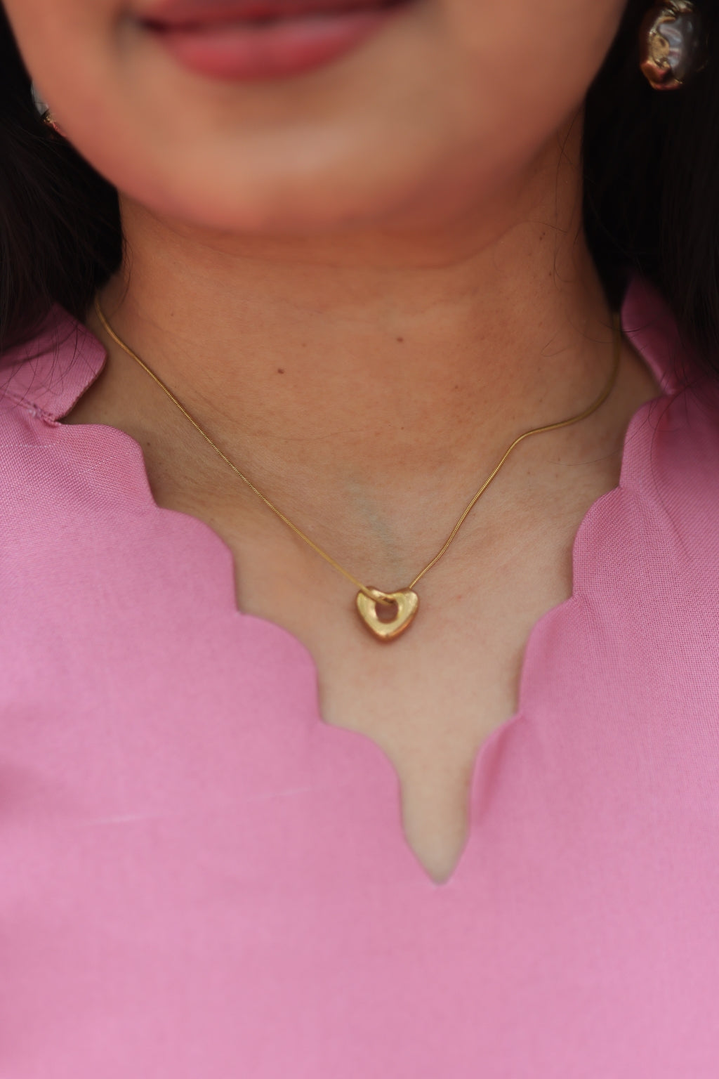 Sculptural Heart Pendant Neckchain