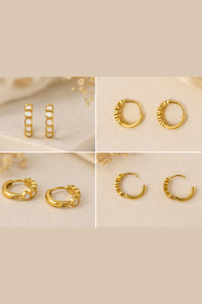 White Halo Earrings