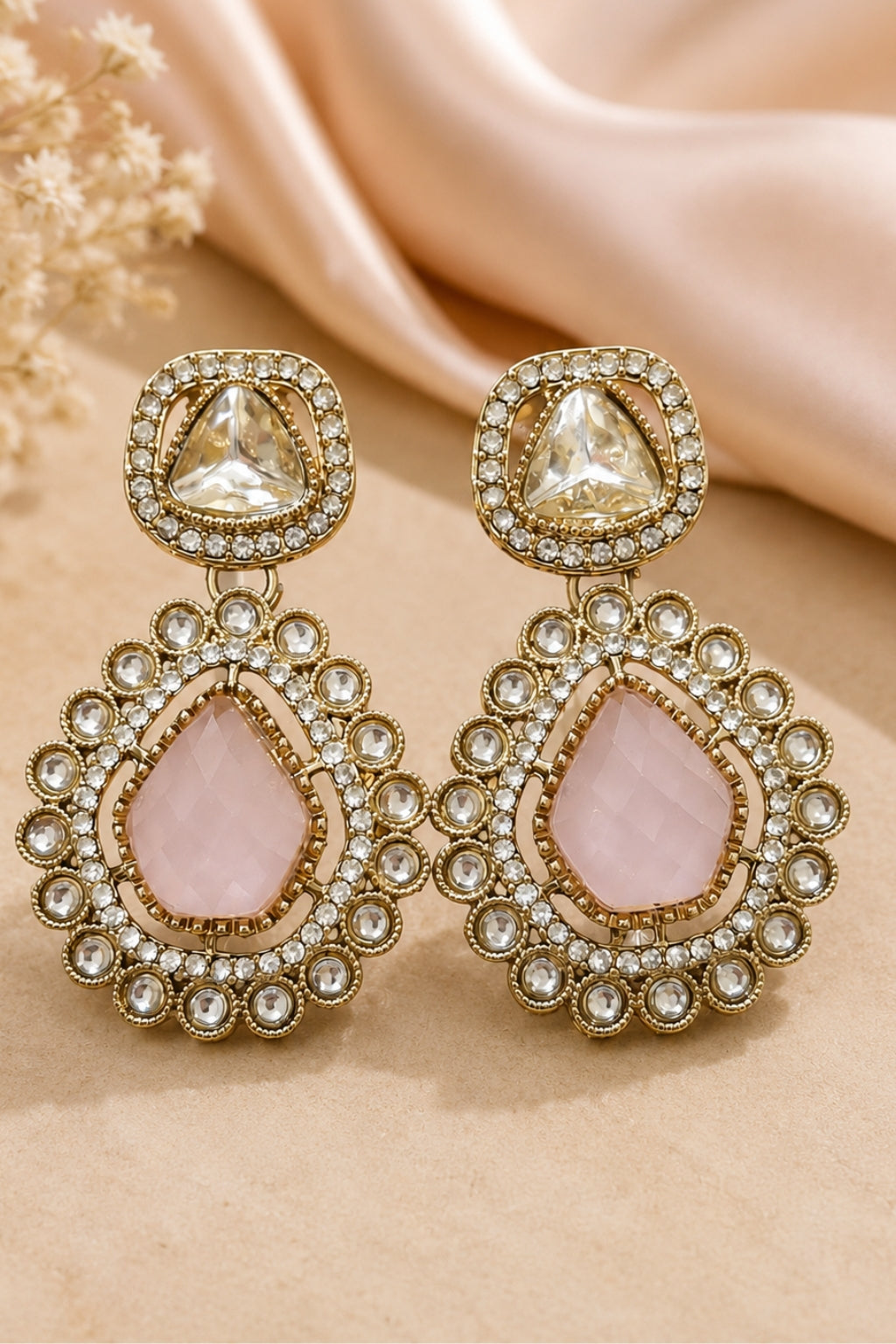 Mahira Petal Halo Earrings