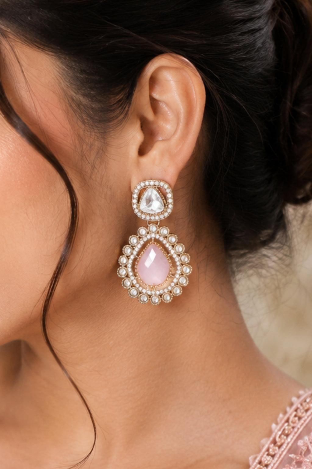 Mahira Petal Halo Earrings