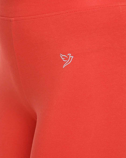 Twin Birds Ankle Legging - Coral Flame